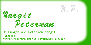 margit peterman business card